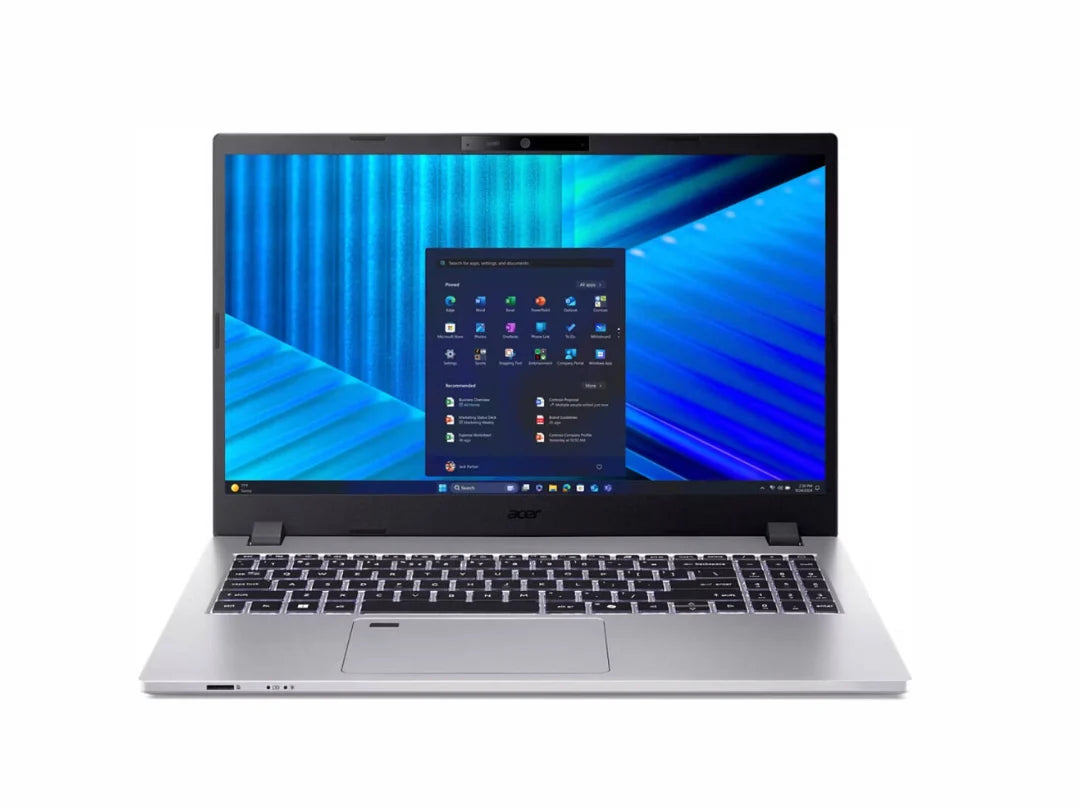 Acer Travelmate Professional 214, ULTRA 5 225U, Discrete TPM, 16GB DDR5 Upgradable RAM, 512 GB SSD, 14″ Full HD, CAM, MIC, WiFi 6E, WLAN+BT, RJ45 port, Arabic/English Backlit Keyboard, Finger print, 3 Cell (TMP214-56-G2-TCO)