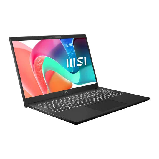 MSI Modern 15 AI Intel Core Ultra 5 255H 8GB RAM 512GB NVMe SSD 15.6″” FHD Display Intel Graphics Windows 11 Black | 9S7-15H551-225 | Core Ultra 5 255H / 8GB RAM / 512GB SSD