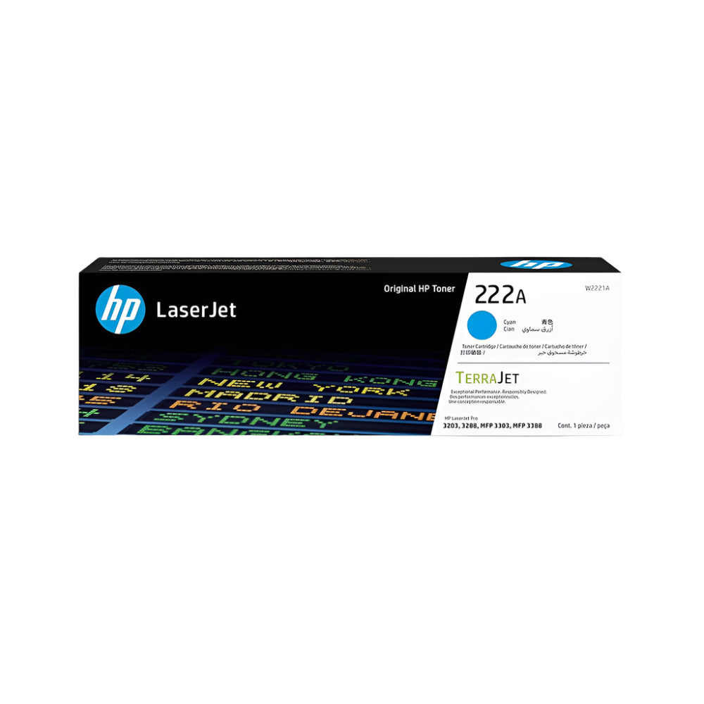 HP 222A Cyan Toner Cartridge (W2221A)- SMT QATAR
