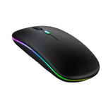 Wireless Slim Mouse with Colorful LED Lighting, Bluetooth, Rechargeabl