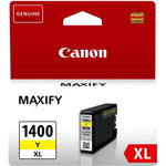 Combo Pack: Canon PGI 1400 XL (Black+Cyan+Yellow+Magenta) High Yield Original Ink Cartridges
