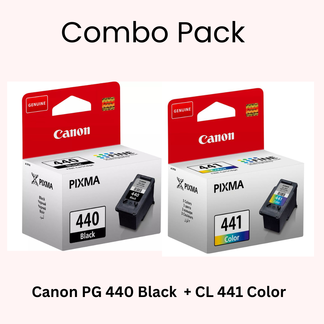 Combo Pack: Canon PG-440 Black + CL-441 Color Original Ink Cartridge ...