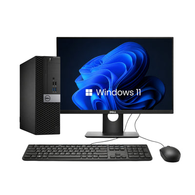 Dell Optiplex 5050 SFF i7 7th Gen with 22" Monitor- Full Set Desktop Computer | 8GB RAM