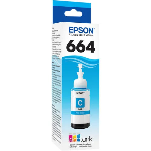 Epson T664 Cyan Ink Bottle (70mL)