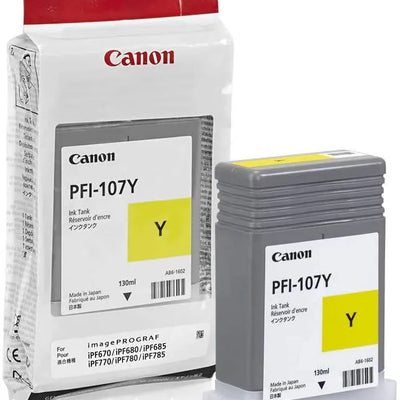 Genuine Yellow Canon PFI-107Y Ink Cartridge – (6708B001AA)
