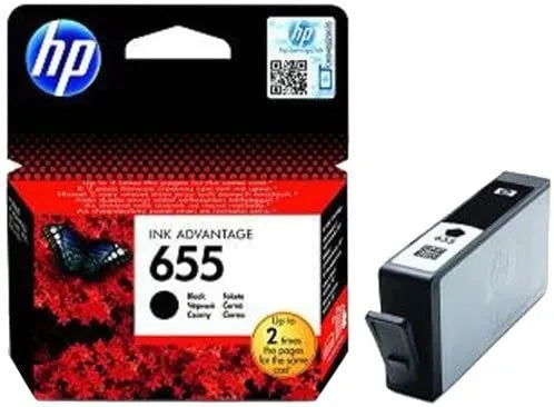 خرطوشة حبر أصلية HP 655 سوداء بتقنية Ink Advantage – طراز CZ109AE