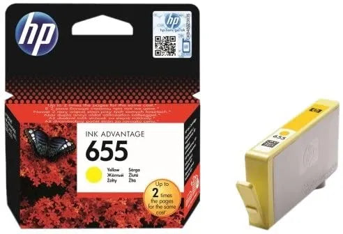 خرطوشة حبر أصلية صفراء HP 655 Ink Advantage – طراز CZ112AE
