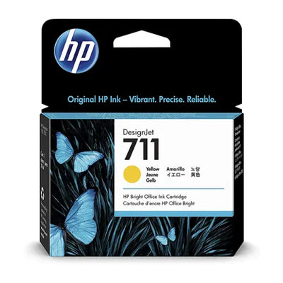 HP 711 29-ml Yellow DesignJet Ink Cartridge, CZ132A
