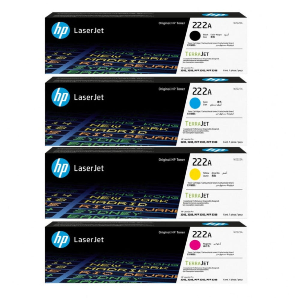 Combo Pack: HP 222A Original LaserJet Toner Cartridges
