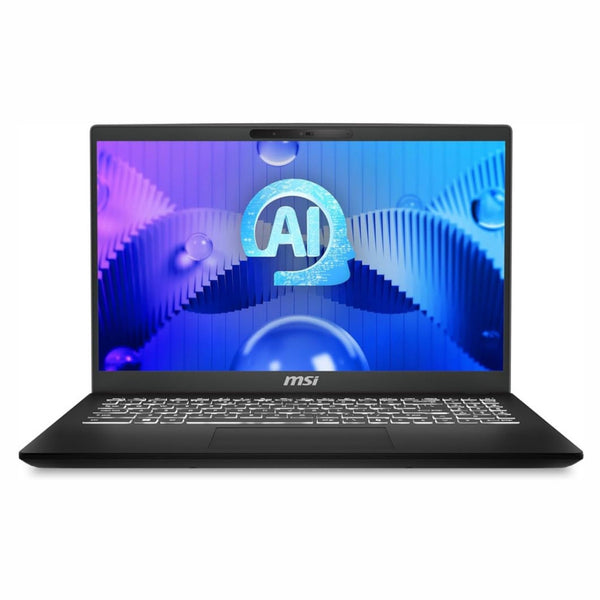 MSI Modern 15 AI Intel Core Ultra 7 255H 16GB RAM 512GB NVMe SSD 15.6″” FHD Display Intel Graphics Windows 11 Black | 9S7-15H551-208 | Core Ultra 7 255H / 16GB RAM / 512GB SSD
