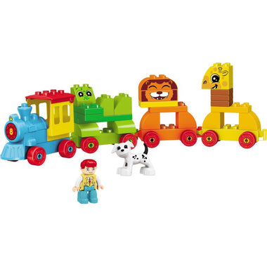 Bloci Animal Train Interlocking Bricks Set