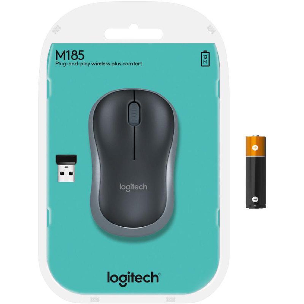Logitech M185 wireless mouse - view 3