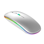 Wireless Slim Mouse with Colorful LED Lighting, Bluetooth, Rechargeabl